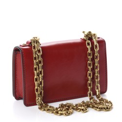 DIOR Calfskin Mini J'Adior Chain Flap Bag Spicy Red