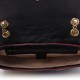 GUCCI 1Vintage Effect Calfskin Matelasse Medium Striped GG Marmont Shoulder Bag Black Beige