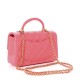 CHANEL Caviar Quilted Mini Top Handle Rectangular Flap Pink