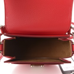 MCM Calfskin Mini Patricia Studded Crossbody Bag Red