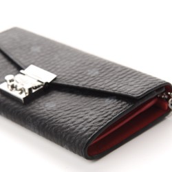 MCM Visetos Large Patricia Wallet On Chain Black Red