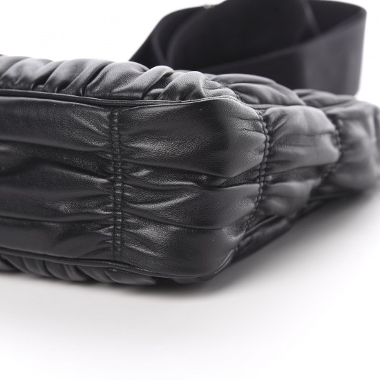 PRADA Nappa Gaufre Re-Edition 2005 Shoulder Bag Black