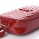 YSL Patent Calfskin Matelasse Monogram Mini Lou Camera Bag Eros Red